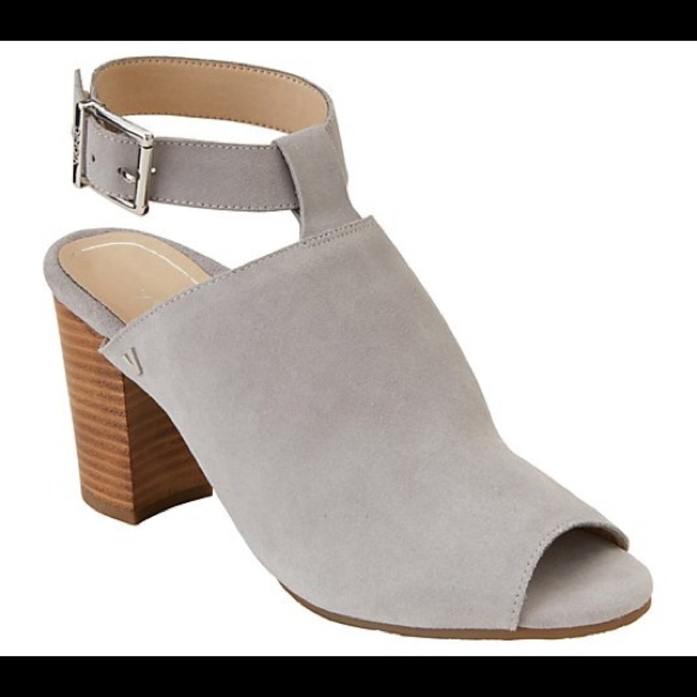 Vionic Kaia Open Toe Leather Heel Slingbacks